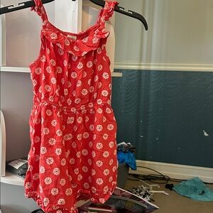 Red Floral Kids romper size 6/6x